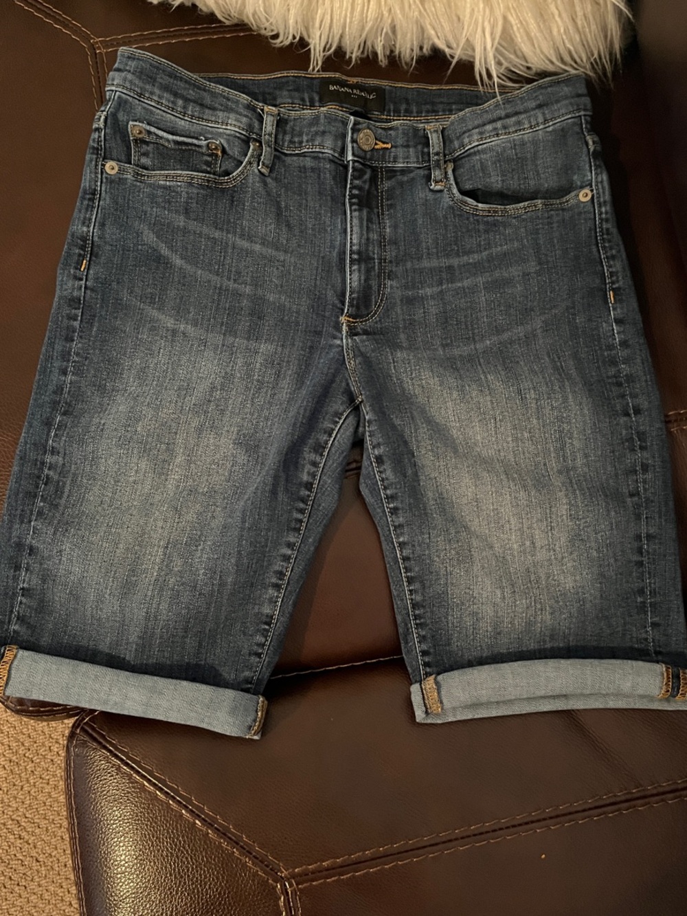 Banana Republic Faded Blue Denim Jean Shorts